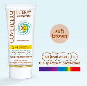 Coverderm Filteray Face Plus 2 in 1 Soft Brown Dry/Sensitive Skin SPF30 50ml