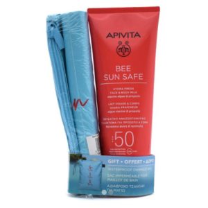Apivita Bee Sun Safe με Hydra Fresh Set με Aντηλιακό Γαλάκτωμα Προσώπου Σώματος SPF50, 200ml ΔΩΡΟ Αδιάβροχο Τσαντάκι.