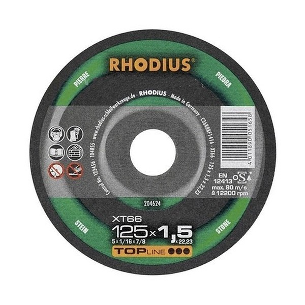 Δίσκος Κοπής Πέτρας Φ125x1,5 Rhodius XT66 TopLine