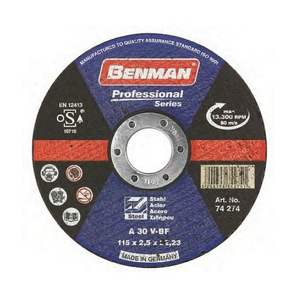 Δίσκος Κοπής Σιδήρου Φ115x2,5 Professional Benman