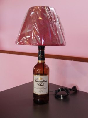 Handmade whiskey bottle lighting ”Canadian Club”