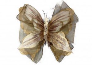 Επιτοίχια διακοσμητική πεταλούδα χρυσο-πουρου 30Χ30 cm handmade VENUS