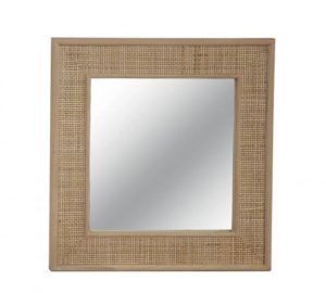 Καθρέπτης με κορνίζα Rattan, 60x60cm | ZAROS EP460