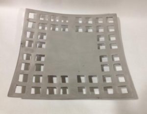Πιατέλα αλουμινίου διάτρητη τετράγωνη 30x30 cm