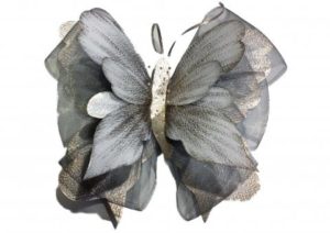 Επιτοίχια Μεταλλικη διακοσμητική πεταλούδα λευκό πατίνα vintage hand made venus