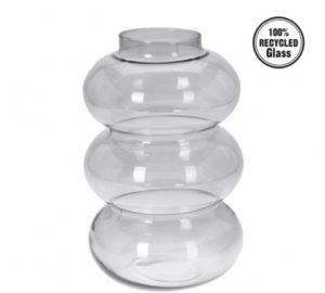 Βάζο Bubble ανακυκλωμένο γυαλί γκρι χρωμα19x33cm | ZAROS