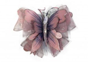 Επιτοίχια διακοσμητική πεταλούδα μπλε-ροζ 30Χ30 cm hand made venus