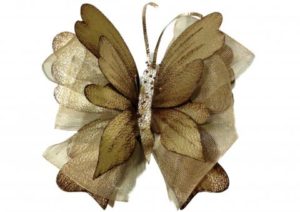 Διακοσμητική επιτοίχια πεταλούδα 30x30 cm Μπρονζέ hand made venus