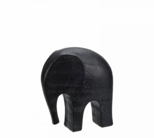 Διακοσμητικός ελέφαντας minimal σχεδιο μαυρο χρωμα polyresin,14χ15χ7cm | ZAROS