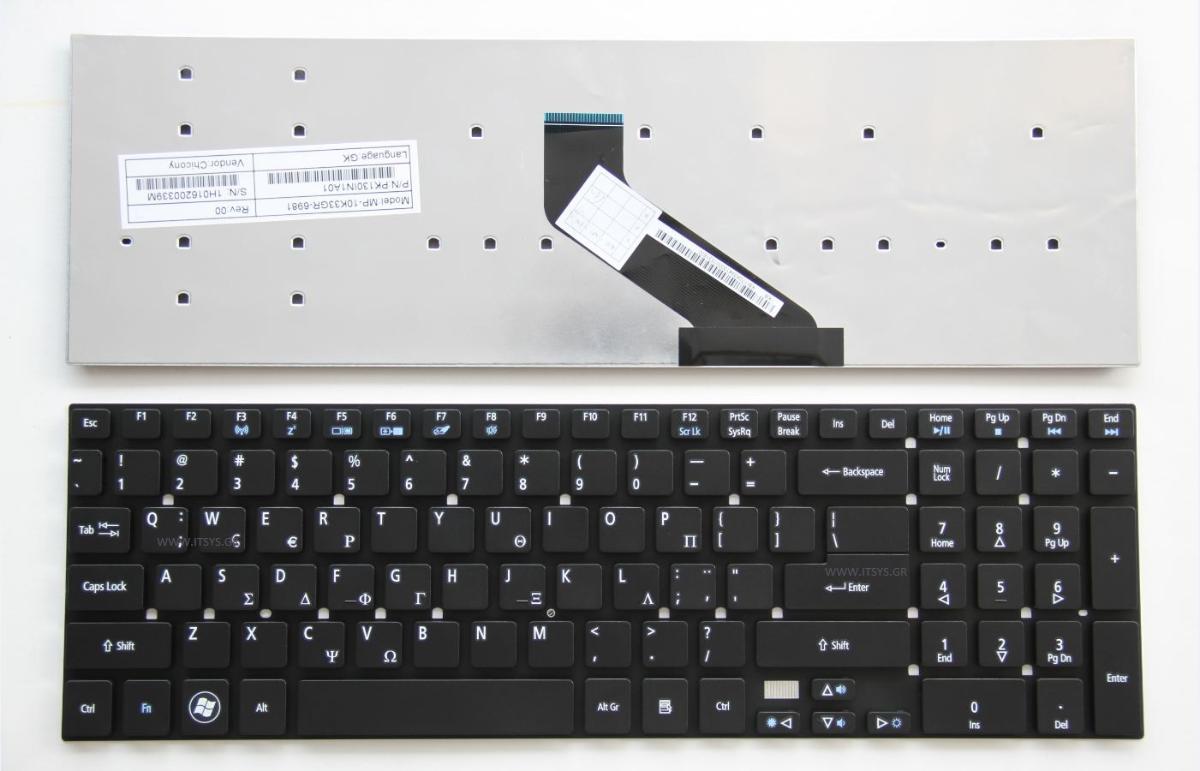 Πληκτρολόγιο Ελληνικό - Greek Keyboard Laptop Acer Aspire Q5WV1 VA70 Z5WE1 Z5WE3 V5WE2​ Z5WAH (Κωδ.40032GR)