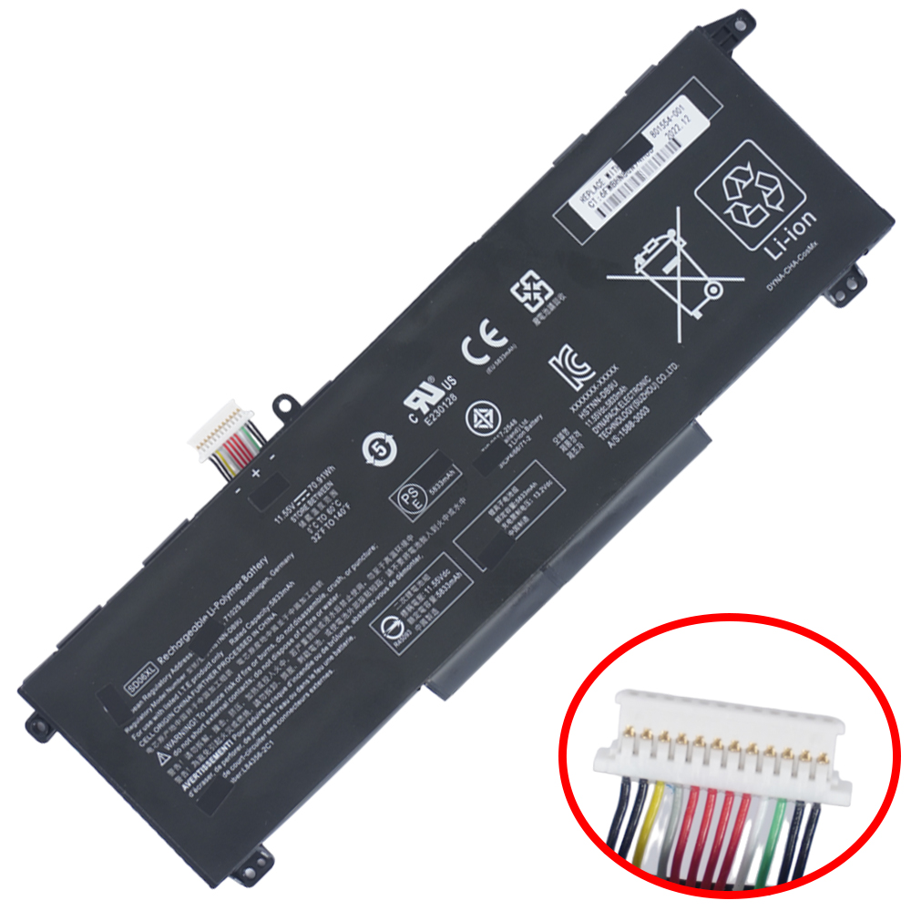 Μπαταρία Laptop - Battery για HP Omen 15-EK 15-EN SD06XL HSTNN-DB9U 11.55V 70.91Wh 5833mAh με καλωδιοταινία 12pins ( Κωδ.1-BAT0569 )