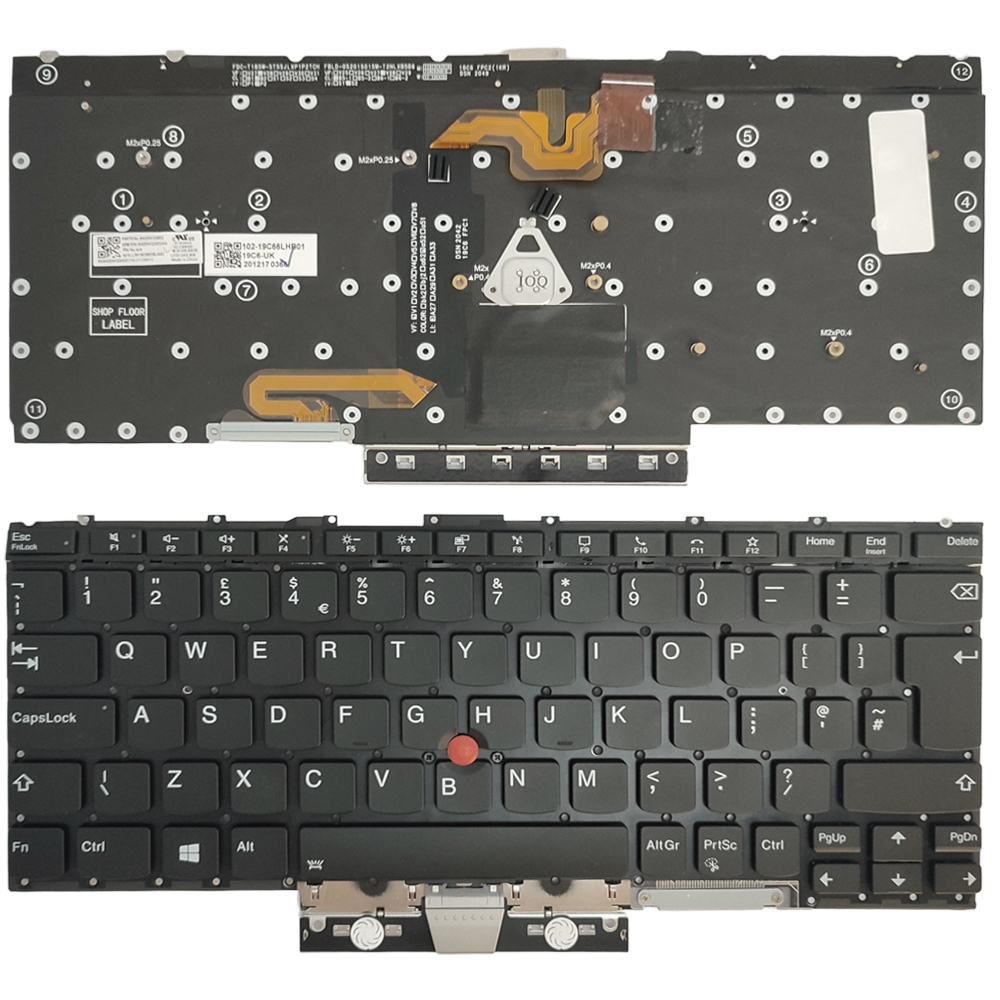 Πληκτρολόγιο Laptop Keyboard for Lenovo thinkpad X1 titanium 9th UK layout Black with Backlight and Pointer OEM(Κωδ.40846UKNOFRBL)