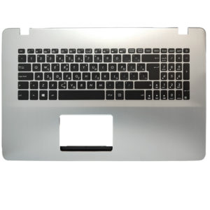 Πληκτρολόγιο-Keyboard Laptop Asus N705U X705NA X705UA X705UQ X705FD X705FN X705UV X705UN X705UD X705QA Palmrest Cover Silver GR Version with Backlit OEM(Κωδ. 40648GRPALM)