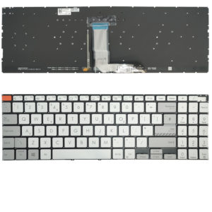 Πληκτρολόγιο Laptop Keyboard for ASUS Vivobook Pro 16X M7600 X7600 M7600QE M7600QA M7600QC US Silver with Backlit OEM (Κωδ.40873USNOFRBL)