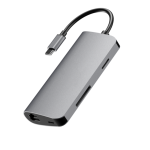8-in-1 USB C Hub Portable Type C USB 3.0 SD TF Card Reader (Κωδ. 1-DOCK015)