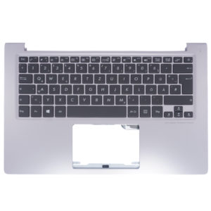 Πληκτρολόγιο Γερμανικό - German Laptop Keyboard Palmrest για Asus ZenBook UX303L UX303LA UX303LB UX303LN DE Backlight Silver ( Κωδ.40643DESILVERPALM )