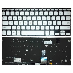 Πληκτρολόγιο Laptop - Keyboard for ASUS VivoBook S430 X430U X430FN X430FA S435EA-EVO-WB711R AEXKLU01020 ASM18C83USJ9201 0KNB0-260AUS00 Silver Backlight OEM (Κωδ. 40710USSILBL)