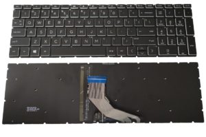 Πληκτρολόγιο Laptop HP Pavilion 15-DA 15-DB 15-DF 15-CN 15-CW 15-CR 15-CS 15-EC 15EC Series TPN-C135 US No Frame Layout Silver Backlit keyboard L12731-031 OEM (Κωδ.40549USNOFRAMEBACKLIT)