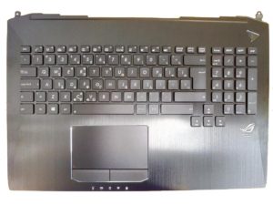 Πληκτρολόγιο-Ελληνικό Laptop Asus G750JZ GT750JH G750JH G750JW G750JM G750JS G750 G750J G750V G750JX G750JY 0K200-00090100 772-12R33-528 Backlit Keyboard Black Palmrest (Κωδ. 40390GRPALM)