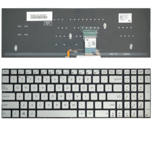 Πληκτρολόγιο Laptop Keyboard for ASUS Q501 N501VW G501VW US layout Silver with Backlit OEM(Κωδ.40805USSILNOFRBL)