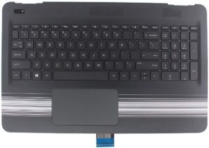 Πληκτρολόγιο Laptop Keyboard για HP Pavilion 15-AU 15-AW 15-AB 809031-001 809031001 003107010041 EAG3400410N US Palmrest With Keyboard Black & White Stripes Without Touchpad Black ( Κωδ.40354USTOPCASE )