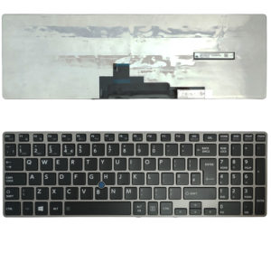 Πληκτρολόγιο Laptop Keyboard for Toshiba Tecra Z50-A Z50-A1501 Z50-A1502 Z50-A1503 Z50-A1510 UK layout Grey Frame with Pointer OEM(Κωδ.40832UK)