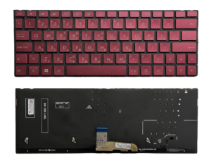 Πληκτρολόγιο Laptop Asus ZenBook UX333 UX333FA UX333FN Greek version Keyboard Backlit Red 0KNB0-1628US00 OEM (Κωδ. 40628GRREDBACKLIT)