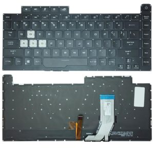Πληκτρολόγιο Laptop Asus G531G G531GT G531GV G531GW G531GU G531GD Series G512LI-BI7N10 Keyboard US version Backlit White keys V184262BS1 V184262BE1 OEM (Κωδ. 40633USWHKEYSBL)