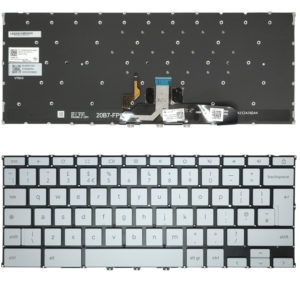Πληκτρολόγιο Laptop Keyboard for ASUS Chromebook CX9400 CX9400CEA Flip C490 0KN1-D51UK12 US layout silver OEM(Κωδ.40771UK)