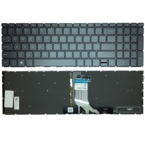 Πληκτρολόγιο Laptop - Keyboard for HP Pavilion 15-eh 15z-eh 15-eh0000 15-eh1000 Series Silver Backlit M46255-A41 HPM19N8 6037B0214815 OEM (Κωδ. 40725USBL)