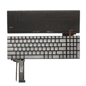 Πληκτρολόγιο Laptop - Keyboard for Asus N751 N751J N751JK N751JX N552VW N552VX N551J NSK-UPPBC 0L US Silver With Backlight (Κωδ. 40422USNOFRAMEBACKLIT)