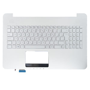 Πληκτρολόγιο Ελληνικό - Greek Laptop Keyboard Palmrest για Asus Notebook N Series N552VW N552VX 90NB09P1-R31GR0 90NB09P1-R31AR0 90NB09P1-R31CS0 GR Backlight Silver ( Κωδ.40921GRPALMBL )