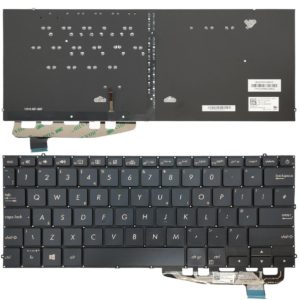 Πληκτρολόγιο Laptop ASUS ZenBook S UX391U UX391F UX391FA UX391UA ASM17H1 0KN1-3V2UK12 0KNB0-2606UK00 Backlit US Layout OEM (Κωδ. 40631USBACKLIT)