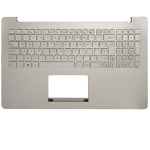 Πληκτρολόγιο Laptop Keyboard for Asus Notebook N501VW UK Palmrest Silver OEM(Κωδ.40805UKSILVERPALM)
