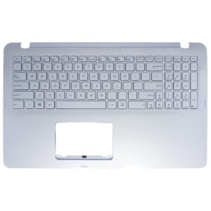 Πληκτρολόγιο - Laptop Keyboard Palmrest για Asus Zenbook UX560 90NB0BZ2-R31UK2 90NB0BZ2-R31US2 90NB0BZ2-R31US1 NSK-USZ0U US Backlight Silver ( Κωδ.40900USSILVERPALM )