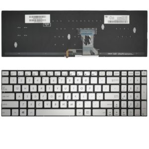 Πληκτρολόγιο Laptop Keyboard for ASUS N501 N501JW G501 UX501J US Layout Silver with Backlit OEM(Κωδ.40802USNOFRSILBL)