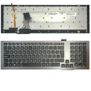Πληκτρολόγιο Laptop Keyboard for Asus G75 G75V G75VW G75VX V126262BK 13054000855 UK layout Grey Frame with Backlit OEM(Κωδ.40831UKBL)