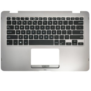 Πληκτρολόγιο Laptop Keyboard for ASUS TP401NA TP401CA TP401CAE TP401MA US Palmrest Grey OEM(Κωδ.40901USGREYPALM)