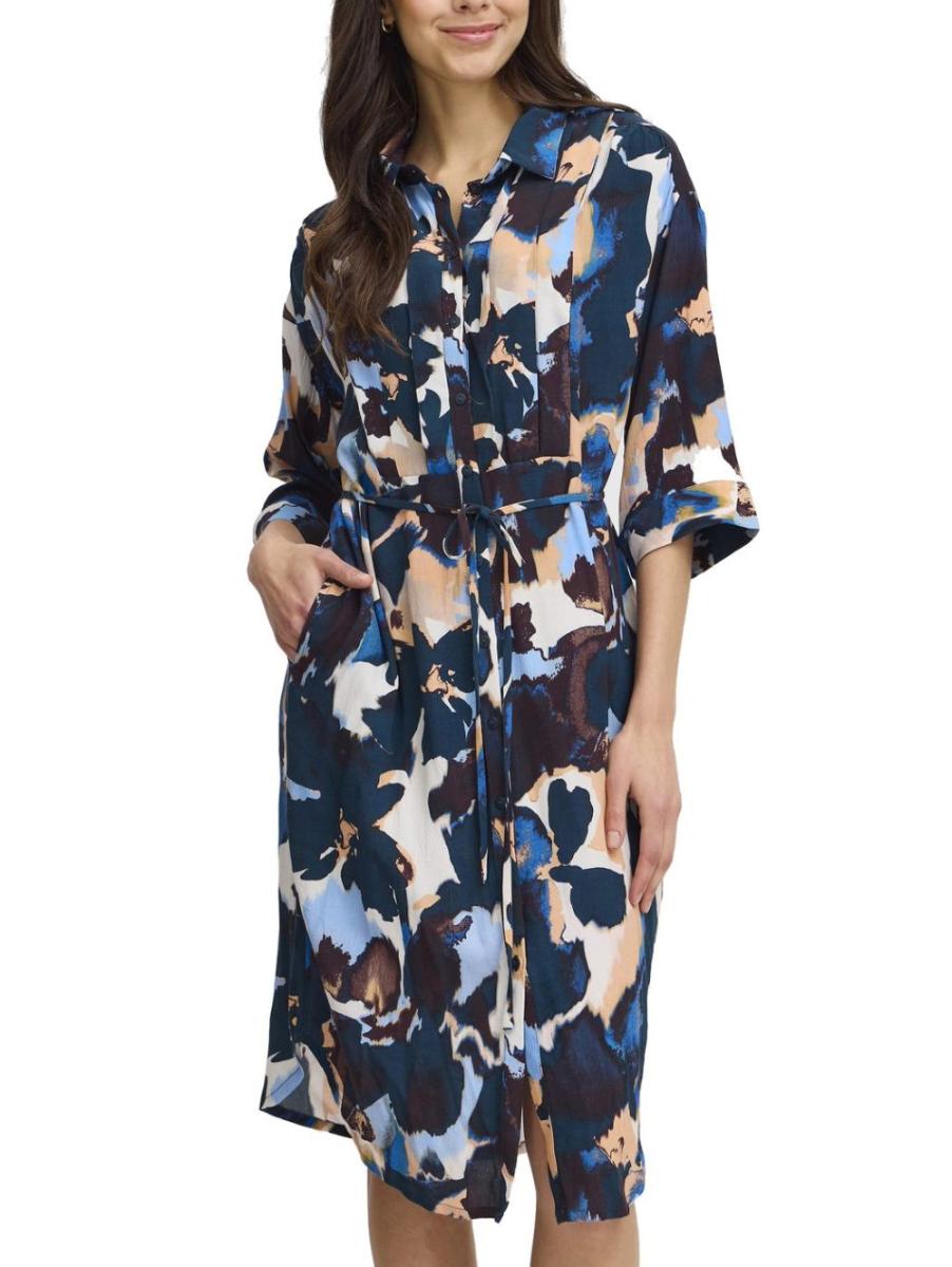FRANSA πολύχρωμο φόρεμα 20613529-202826, Χρώμα Πολύχρωμο, Μέγεθος L