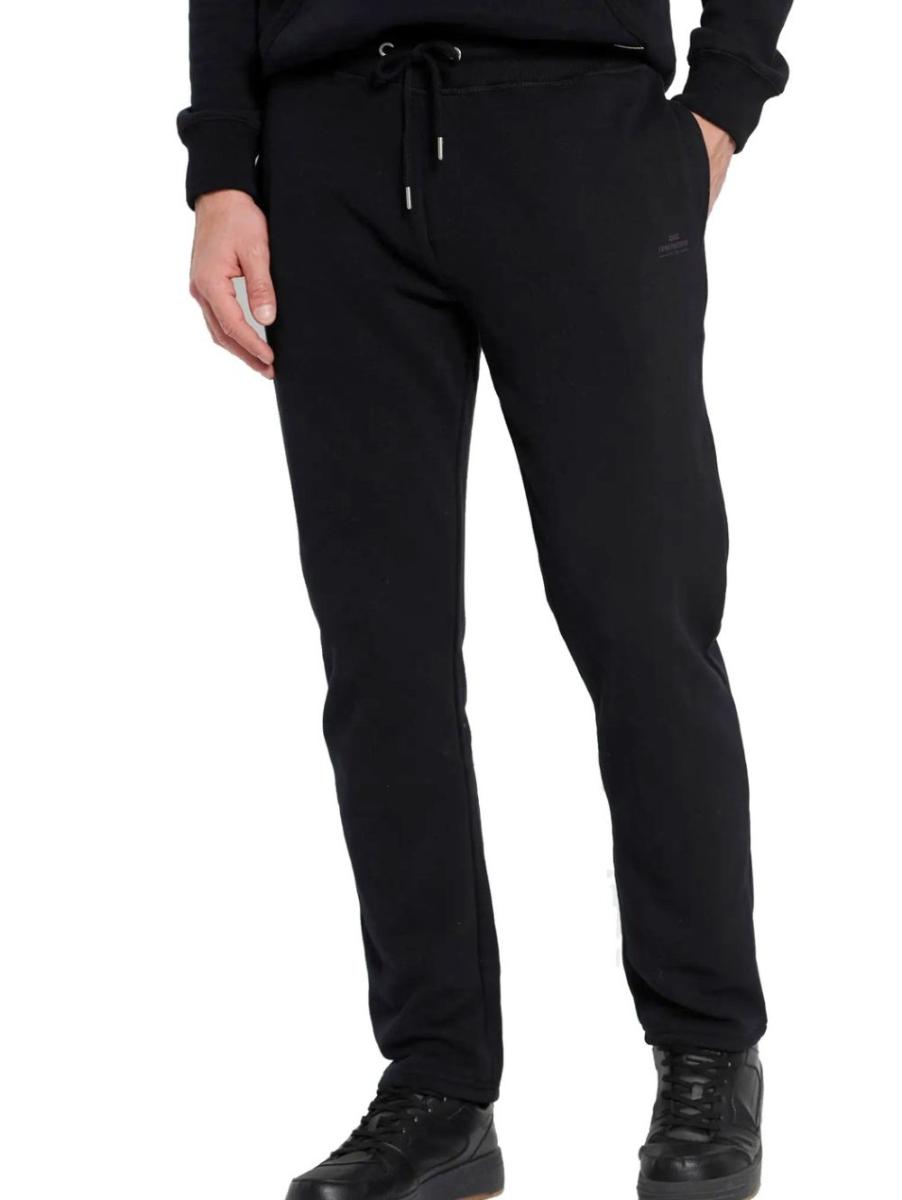 FUNKY BUDDHA Ανδρικό μαύρο παντελόνι φόρμας FBM008-051-02 BLACK, Χρώμα Μαύρο, Μέγεθος M