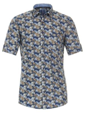 REDMOND Ανδρικό φλοράλ κοντομάνικο πουκάμισο (έως 7XL), Χρώμα Πολύχρωμο, Μέγεθος XL