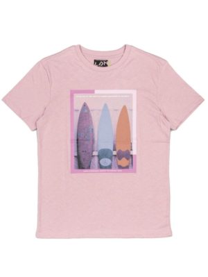 LOSAN Ανδρικό ρόζ κοντομάνικο μπλουζάκι T-Shirt LMNAP0103-24004 Pink, Χρώμα Ροζ, Μέγεθος L
