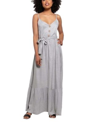 MADE IN ITALY Γκρί μακρύ αμάνικο φόρεμα 19/3937Q Silver, Χρώμα Γκρί, Μέγεθος 3XL