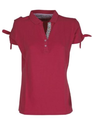 MARYLAND Γυναικείο φούξια κοντομάνικο πικέ πόλο μπλουζάκι M13038001 681, Χρώμα Κόκκινο, Μέγεθος L