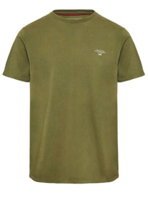 FUNKY BUDDHA Ανδρικό χακί T-Shirt FBM009-001-04 KHAKI, Χρώμα Πράσινο-Λαδί, Μέγεθος L