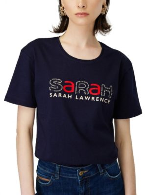 SARAH LAWRENCE Γυναικείο μπλέ navy κοντομάνικο μπλουζάκι T-Shirt 2-516131 Navy, Χρώμα Μπλε Σκούρο, Μέγεθος M