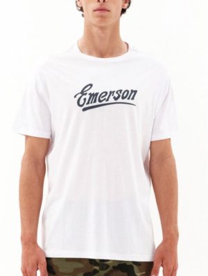 EMERSON Ανδρικό λευκή μπλουζάκι T-Shirt 231.EM33.130 WHITE .., Χρώμα Λευκό, Μέγεθος L