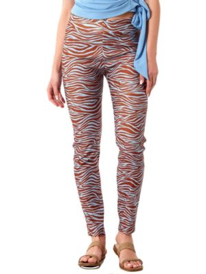 ANNA RAXEVSKY Γυναικείο πολύχρωμο τιγρέ ελαστικό παντελονοκολάν T23105, Χρώμα Πολύχρωμο, Μέγεθος XXL