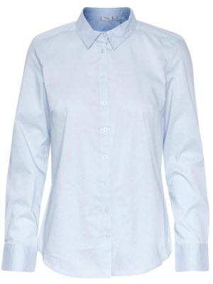 FRANSA Γυναικείο γαλάζιο μακρυμάνικο πουκάμισο 20600181-60430, Χρώμα Γαλάζιο, Μέγεθος M