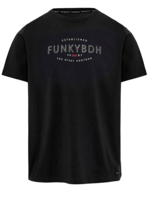 FUNKY BUDDHA Ανδρικό μαύρο T-Shirt FBM009-094-04 BLACK, Χρώμα Μαύρο, Μέγεθος XL